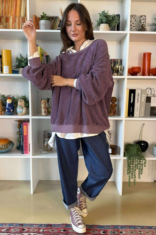 Terry B Classic Sweatshirt Dewberry 